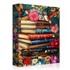 PICKFORU Wildflower Pages Jigsaw Puzzle for Adults, Hummingbird Vintage Book