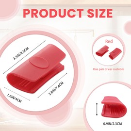 BangBoom 3 Pairs of Silicone Assist Handle Holder Grips, Heat Resistant Pot Handle Covers, Non Slip Cast Iron Pot Holder for Hot Skillets Pans Casserole Frying Cooking Cookware (Red)