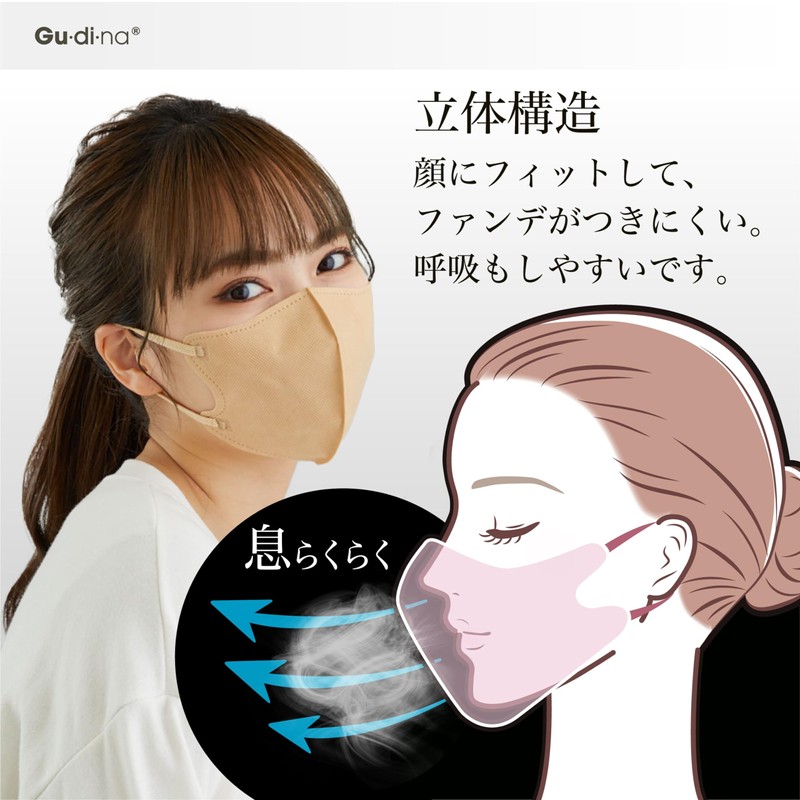 青山通商 グディナ 快適マスク立体 ローズ30枚入
