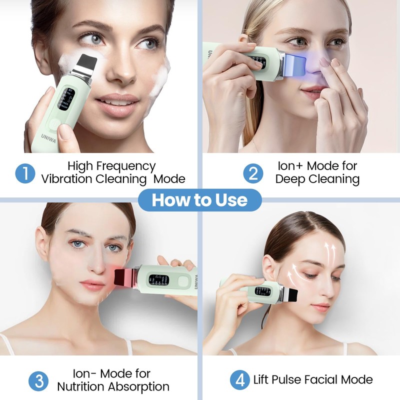 UNIWA Skin Scrubber Face Spatula, Skin Scrubber Pore Cleaner Blackhead