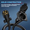 MICTUNING 7 Way Trailer Plug Socket Extension Cable 7 Blade