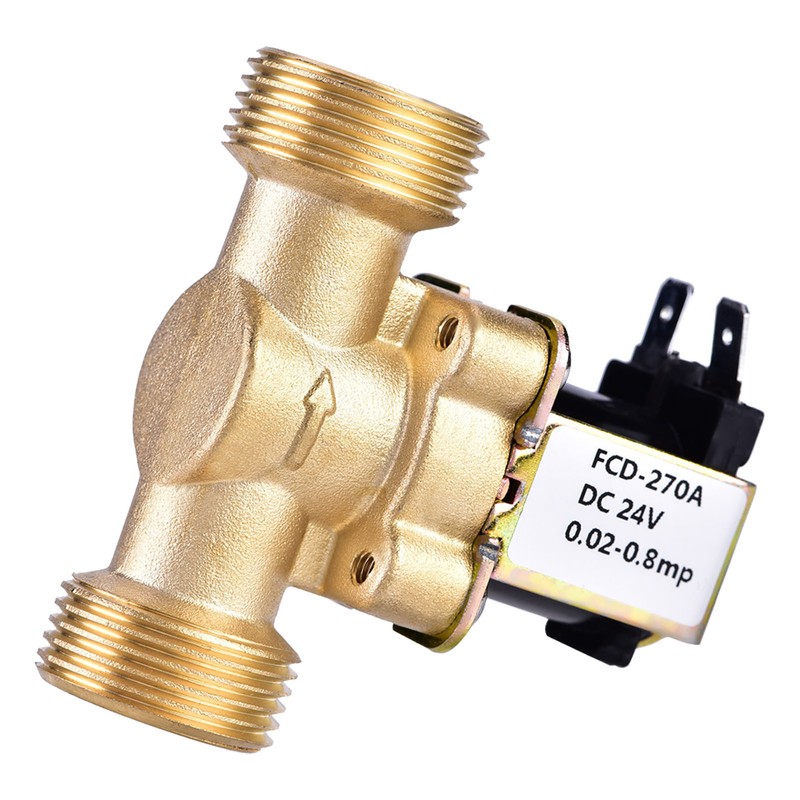 3/4" DC 24V Normally Closed Brass Electric Solenoid Magnetic Valve