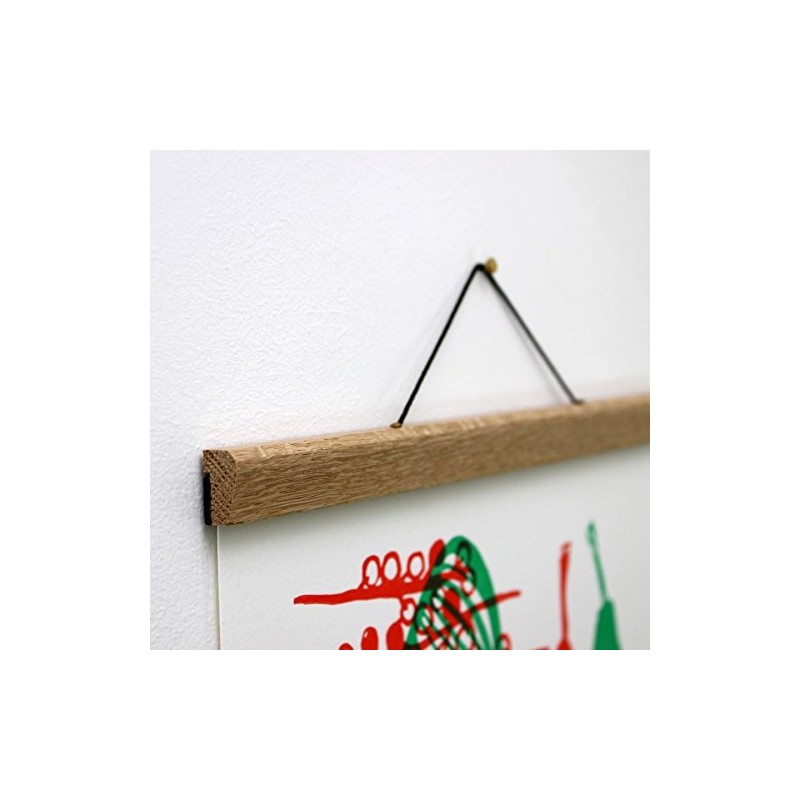 Creamore Mill Oak Poster Hanger with Strong Magnetic Grips SHORT
