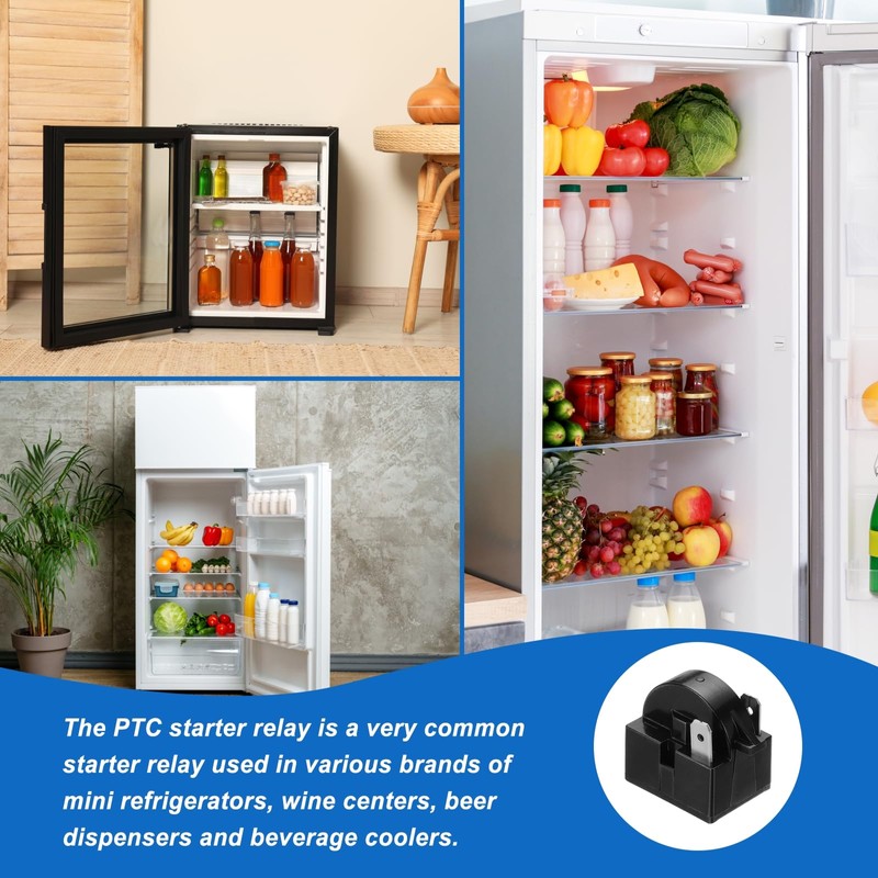 QUARKZMAN Pack of 3 PTC Fridge Starter Relay, 4.7 Ohm