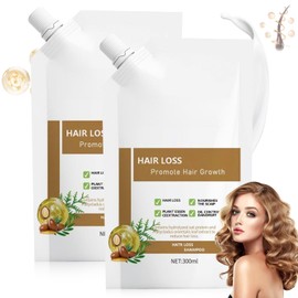 300ML Anti-Hair Fall Hair Loss Shampoo, Anti-Hair Fall Promote Hair Growth Shampoo for Women Men Hair Loss,Rich in Various Plant Extracts, Moisturizing & Promoting Hair Growth(2pcs)
