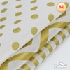 PMLAND Premium Gift Wrapping Tissue Paper - White Metallic Gold