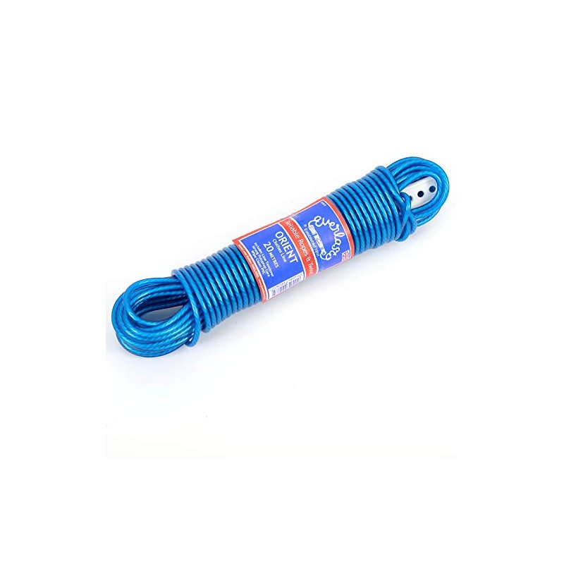 Everlasto 50m 'Orient' PVC Clothes/Washing Line 4.8mm Thick - Blue