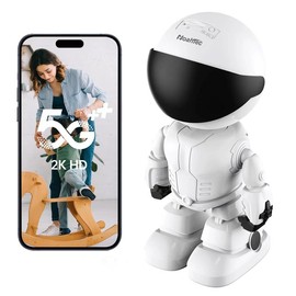 NoahTec Pet Home Security Camera 3 Megapixel with Motion Detection HD Intelligent Robot Camera, Two-Way Voice Auto Tracking Function Monitoring Sd - Color: Silver , Pack: 1-Pack