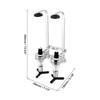 QWORK® Double Head Dispenser Wall Mounted Bottle Holder Aluminum Alloy