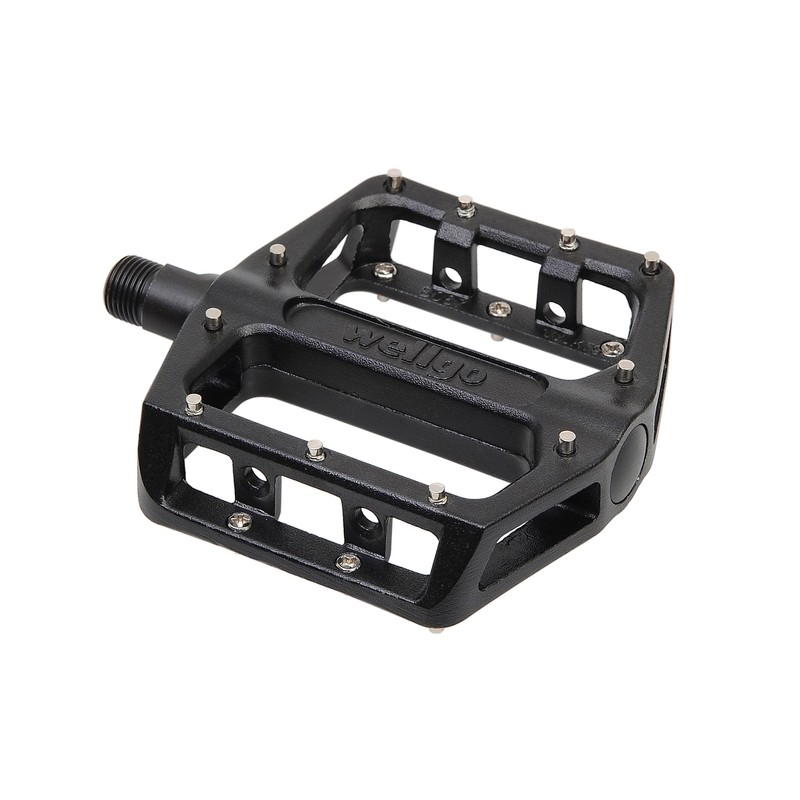 Wellgo: B087U 9/16" Alloy Platform BMX/ATB Pedal-BLACK -9/16" 9/16"