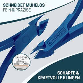 KLINGENHELD® Precise Cuticle Nippers – Very Smooth & Extra Sharp – Includes Cotton Travel Bag 100% Plastic-Free & Sustainable – Cuticle Scissors, Cuticle Cutter