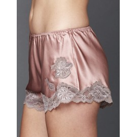 Julianna Rae Women's 100% Silk Tap Pant, Lace Trim, Flattering Fit, Indulgence Collection, Kirsch, S