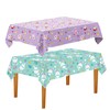 CAKKA Plastic Tablecloth 54x108 Inch, 2Pack Disposable Rectangle Table Cloth/Cover
