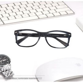 RICH MODE Women Men Eyeglasses Vintage Non Prescription Fake Stylish Classic Eyeglasses Blue Glasses