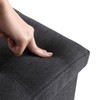 CUYOCA Storage Ottoman Cube Small Footrest Foldable Seat Foot Stools
