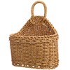 DECHOUS Small Wall Hanging Wicker Storage Basket, Plastic Woven Organizer