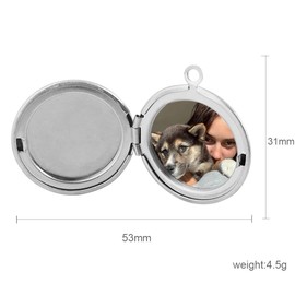 UTHOSMDO Cross Religious Bible Locket, That Can Holds Pictures, Engraved English Bible Lords Prayer Prayer, Prayer Cross Necklace (Silver)