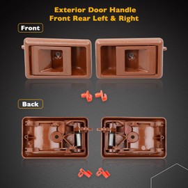 Interior Door Handle Front Rear Driver Passenger Side, Brown Inside Door Handle, Compatible with 1987-2000 Toyota Corolla Tacoma Hilux 4Runner Pickup Tercel, 89-92 Geo Prizm, Replaces# 69206-04010-B
