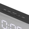 LED Mirror Alarm Clock Rectangular Digital Clock with Temperature Display