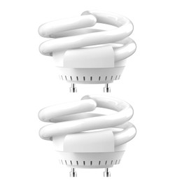 OHLECTRIC UL-Listed 13W Spiral T3 Compact Fluorescent Lamp Light Bulbs (1 Pack) with GU24 Base, 2 Prong Bulb, 1000 Lumens, 2700K Soft White Light Bulb - MLS13GUSWW, TCP 33213SSP