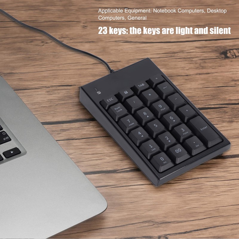 23 Keys Numeric Keyboard, Mini USB Numeric Keyboard Plug and