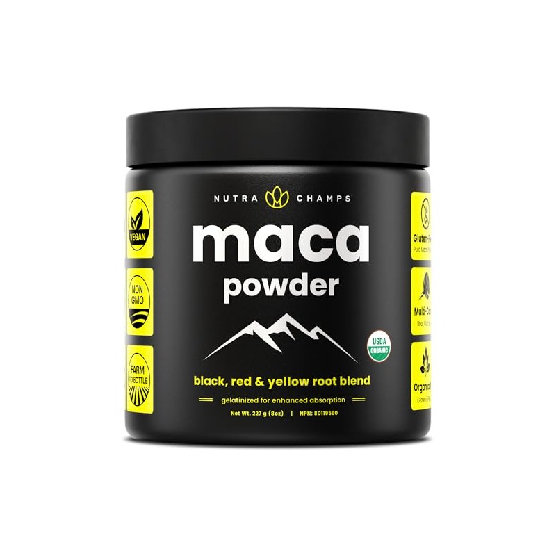Organic Maca Powder - Peruvian Grown Maca Blend with Yellow,