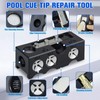 YOZAIUUI 11 in 1 Billiard Cue Tip Shaper: Multifunctional Snooker