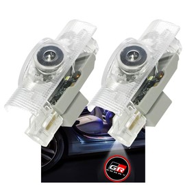 Minile 40 Series 50 Series 70 Series Camry Color Resistant Courtesy Light Door Welcome Light Courtesy Lamp Car Door Lamp Curtain LED Logo Projection Light with Angle Adjustment Function Set of 2 for