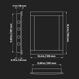 Repa Market Anthracite Plastic Inspection Flap Drywall - 300 x 300 mm - Cover Inspection Flap - Drywall Inspection Flap - Fuse Box Door - Cover Wall - Power Box Panel