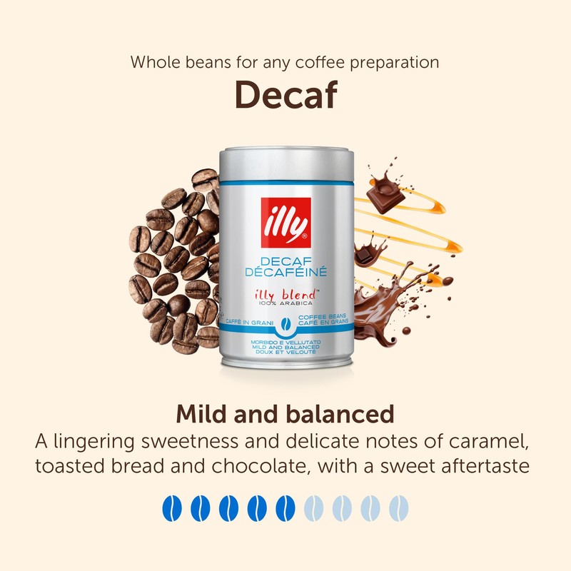 illy Coffee - Decaf Coffee Beans - Medium Roast -