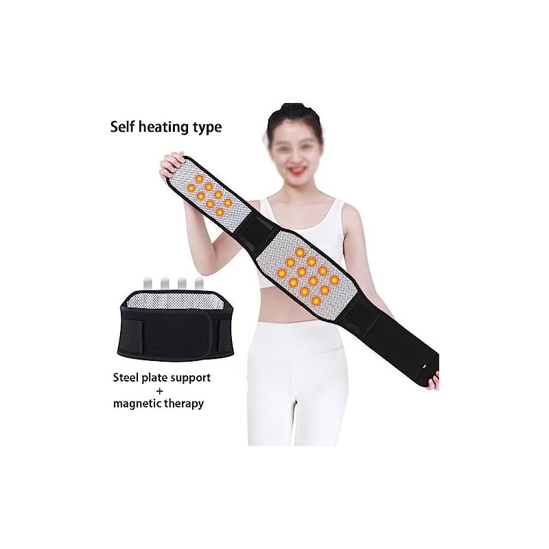 Faja Protectora Lumbar Autocalentable Cinturón Magnético Para Aliviar El Dolor