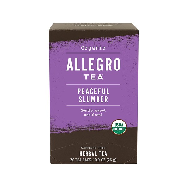 Allegro Tea, Organic Peaceful Slumber Tea Bags, 20 ct