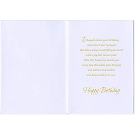 Designer Greetings Gold Foil Accented Cross Birthday Card for Priest