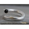 Onyx Sterling Silver Ring US Size 6 / Diameter 16.5