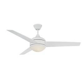 Concord Fans 52SKY3EWH Downrod Mount, 3 White Blades Ceiling fan with 75 watts light, White