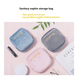 Fanny Pack of 2 Sanitary Napkin Bag Tampons Collecting Bags, Nursing Pillow, Panty Liners, Sanitary Towels and Makeup Pads (Multicoloured C)