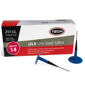 UL8 Uni-Seal Ultra Tire Repairs - One-Piece Stem and Cap Permanently Seals Punctures from Inside The Tire up to 5/16" (8mm), Box of 14