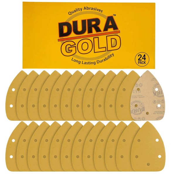 Dura-Gold Premium Mouse Detail Sander Sandpaper Sanding Sheets - 120