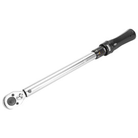 OEMTOOLS 25686 Click Style 3/8 Inch Drive Torque Wrench, 10 – 100 Ft-Lbs. of Torque, Enough Torque for Tire Lug Nuts, High Accuracy, 45 Tooth Ratchet Head, Chrome