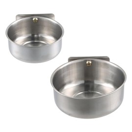 2 Juegos Comederos para Loros, Tazón de Loro de Acero Inoxidable, Alimentador de Pájaros, Platos de Comida para Periquito, para Periquito Animales Pequeños Pinzones