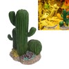 Simulation Resin Cactus Ornament Stable Aquarium Cactus Decoration with Succulents