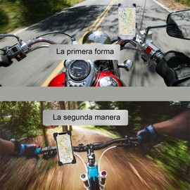 Meryado Soporte Celular Bicicleta,Soporte Movil Moto,360°Rotación Anti Vibración ，El tamaño aplicable del teléfono móvil es de 11,5-18 cm y 5,8-9 cm de Ancho. (1)