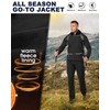 33,000ft Men's Hooded Softshell Jacket Waterproof Lightweight Insulated Windbreaker Fleece