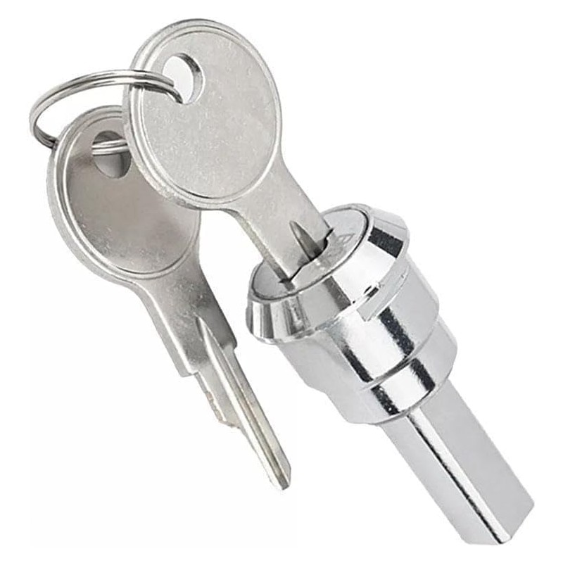 Silver Universal Toolbox Lock, Cabinet Cam Lock, 180° Rotation Unlocking,