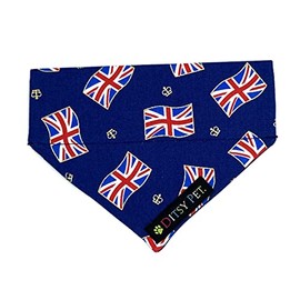 The Kings Coronation Slide on Dog Bandana Medium Blue