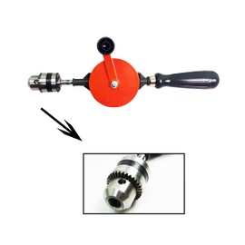 HFS(R) Hand Drill, Hand Crank, Woodworking, Drilling 0.02 - 0.4 inches (0.6 - 10 mm), Double Gear, Soft Metal, DIY