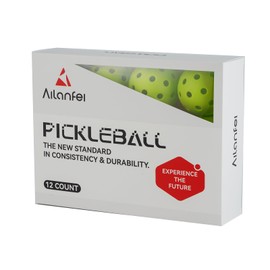 AILANFEI 40 Holes Outdoor Pickleballs Balls Elastic High Stability Flight,Outdoor Pickleball Balls Advanced Aerodynamics，Bright Colors Pickleball Ball, Easy to Identify (Hi-Vis Green)