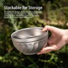 iBasingo 500ML & 800ML Titanium Bowl Double Wall Insulated Camping