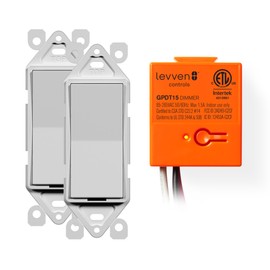 Levven 3-Way Dimmer Wireless Switch Kit - Decorator-Style Switch, Wireless Power Control Kit