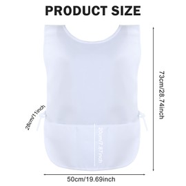 Tucnoeu Unisex Cobbler Apron with 2 Pockets, Adjustable Water & Oil Resistant Apron Art Smock for Work Kitchen Cooking